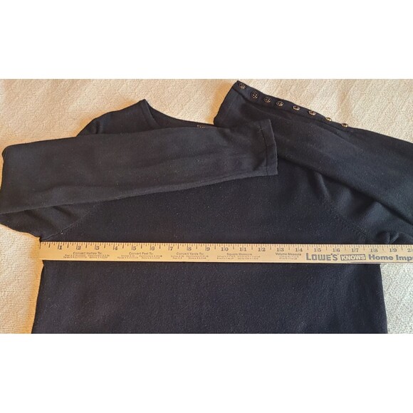 J Mclaughlin Women M Sweater Pullover Top Cabincore Comfortcore Button Embellish - Picture 8 of 10